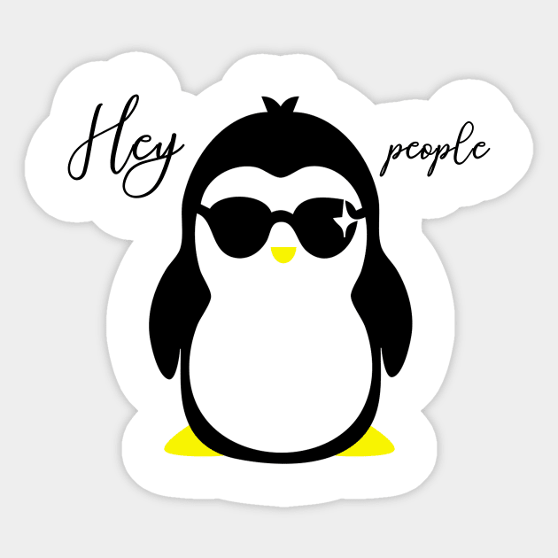 Penguine says hi Sticker by Muahh